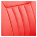 DIR Esquire Reclining Barbershop Chair Close Up View Of Red Upholstered Backrest