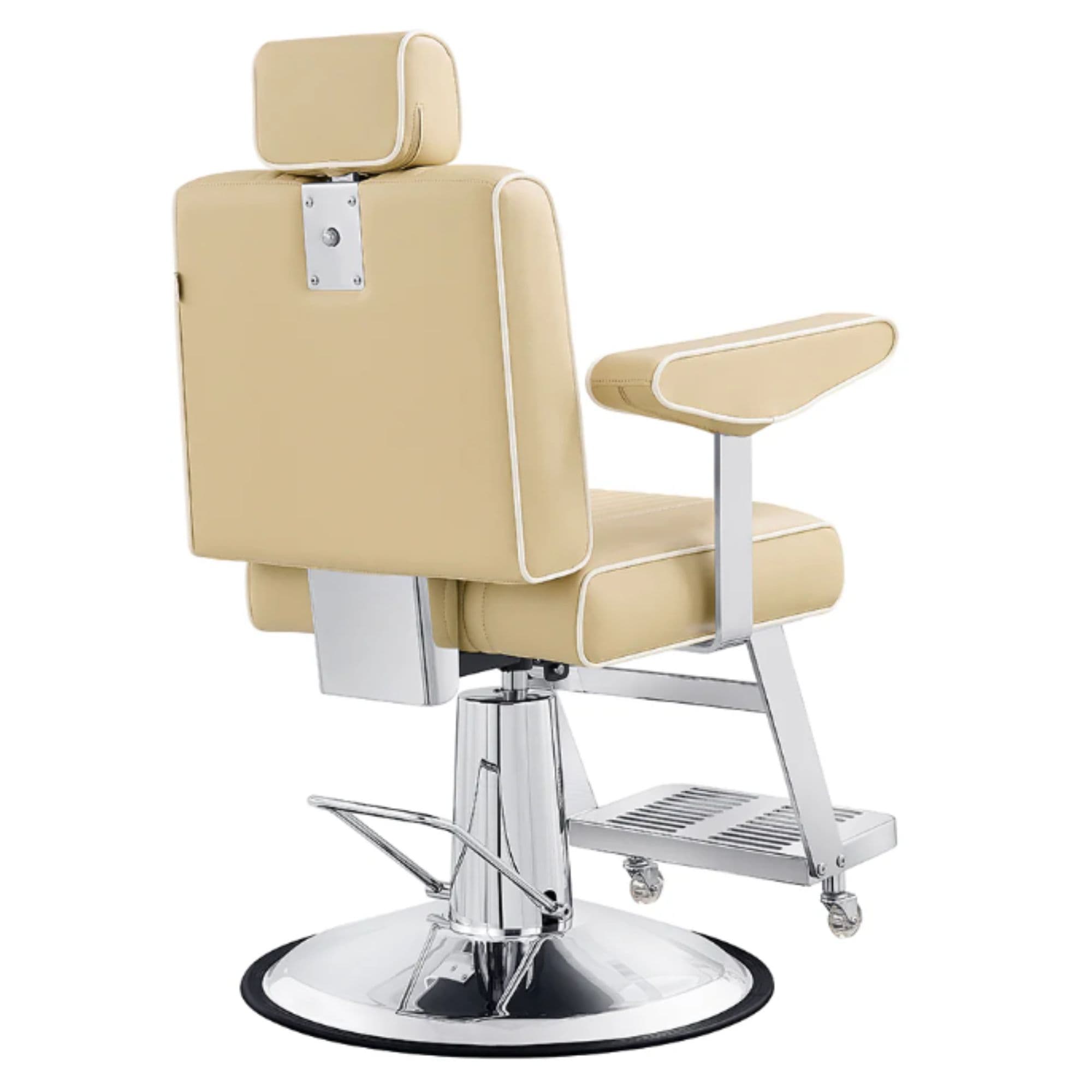 DIR Executive All Purpose Reclining Chair Beige Variant Rear Angled View On White Background