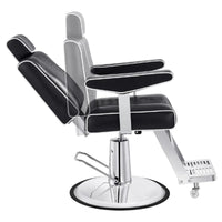 Thumbnail for DIR Executive All Purpose Reclining Chair Black Variant Side View Demonstrating Swing Adjustment On White Background