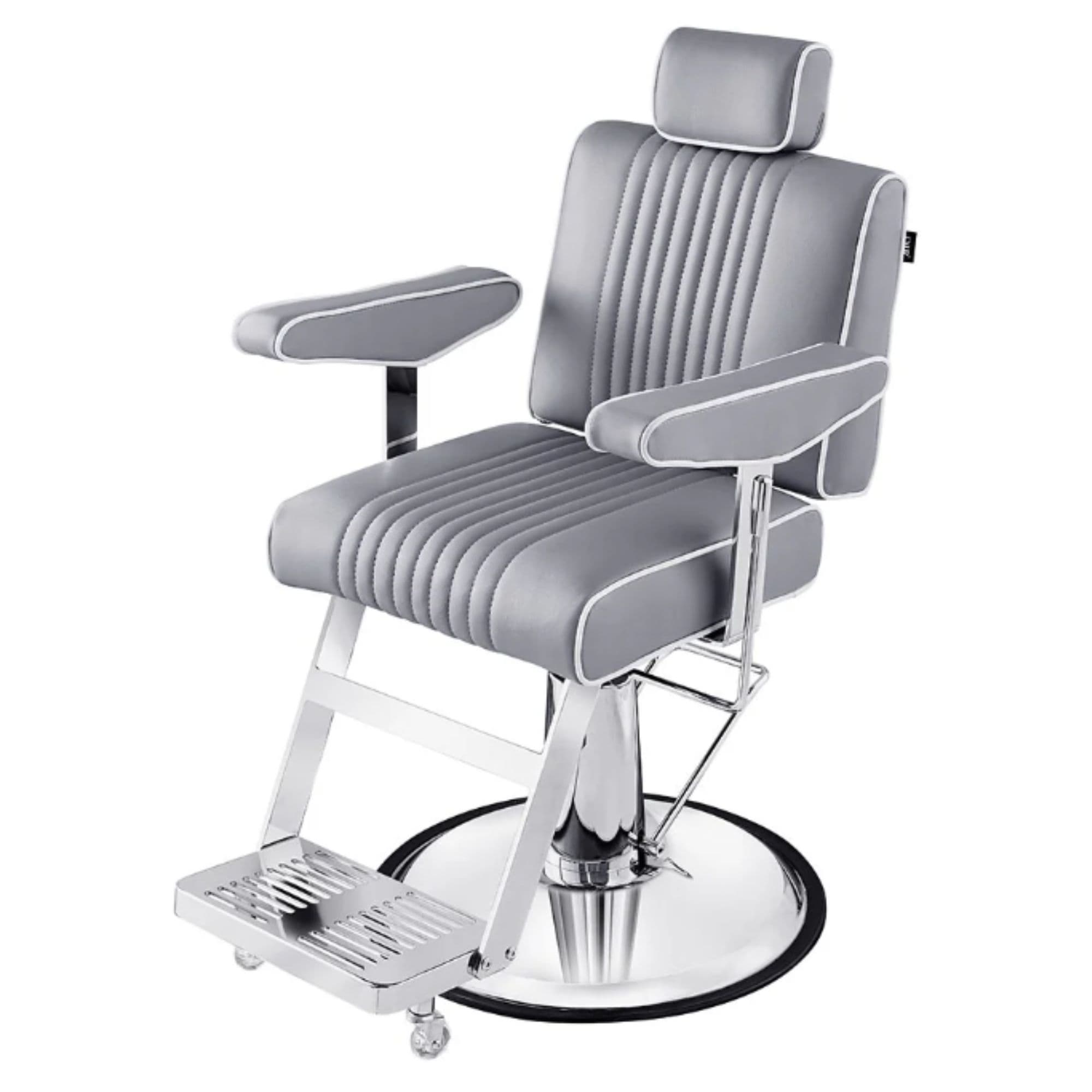 DIR Executive All Purpose Salon Recliner Gray Variant Front Angled View On White Background