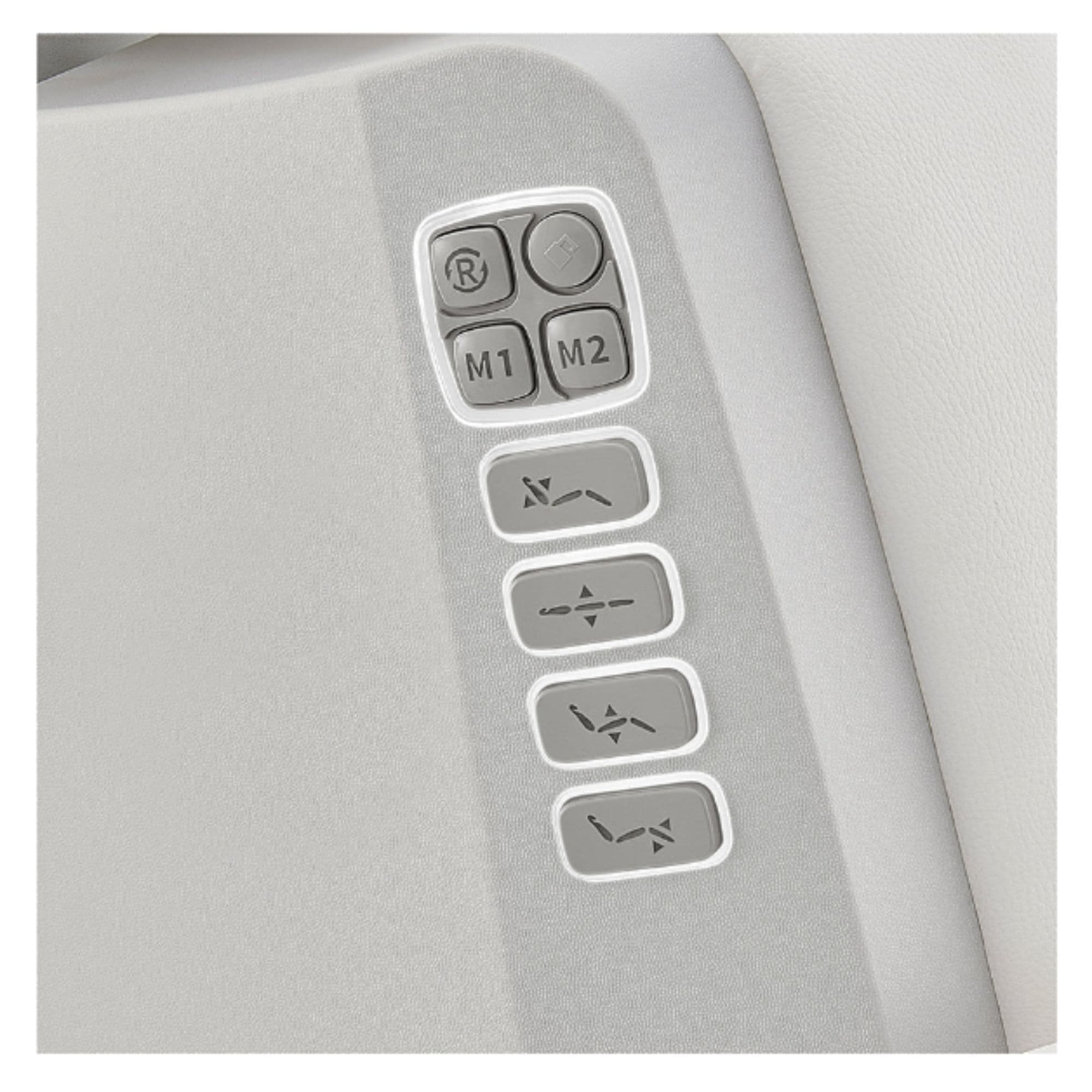 DIR Geneva 4-Motor Gynecology Exam Table Close-Up View Of One-Touch Position Controls And Memory Settings For White Variant