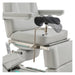DIR Geneva 4-Motors Exam Table with Stirrups - OB GYN Gray Close-Up View Of Pivoting Stirrup Support Adjustment