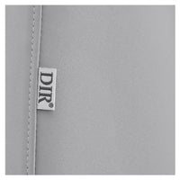 Thumbnail for DIR Geneva 4-Motors OB GYN Exam Table with Stirrups Close-Up View Of Gray Upholstery With Brand Name