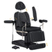DIR Ink 3-Motor OB GYN Exam Chair Black Front Angled View Demonstrating Adjustable Chair Features On White Background