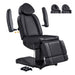 DIR Ink 3-Motors Medical Spa Chair Black Variant Front Angled View Showing Detachable Armrest On White Background