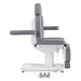 DIR Ink 3-Motors Medical Spa Chair Gray Variant Side View Showing Swing-Away Armrest Position On White Background