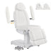 DIR Ink 3-Motors Medical Spa Chair White Variant Front Angled View Showing Detachable Armrest On White Background