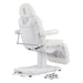 DIR Ink 3-Motors Medical Spa Chair White Variant Rear View With Remote Control On White Background