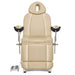 DIR Ink OB 3-Motors Gyno Chair with Stirrups - OB GYN Beige Front View With Pedal Control On White Background