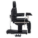 DIR Ink OB 3-Motors Gyno Chair with Stirrups - OB GYN Black Side View With Pedal Control On White Background