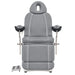DIR Ink OB 3-Motors Gyno Chair with Stirrups - OB GYN Gray Front View With Pedal Control On White Background