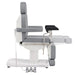 DIR Ink OB 3-Motors Gyno Chair with Stirrups - OB GYN Gray Side View With Pedal Control Showing Extendable Footrest Positions On White Background