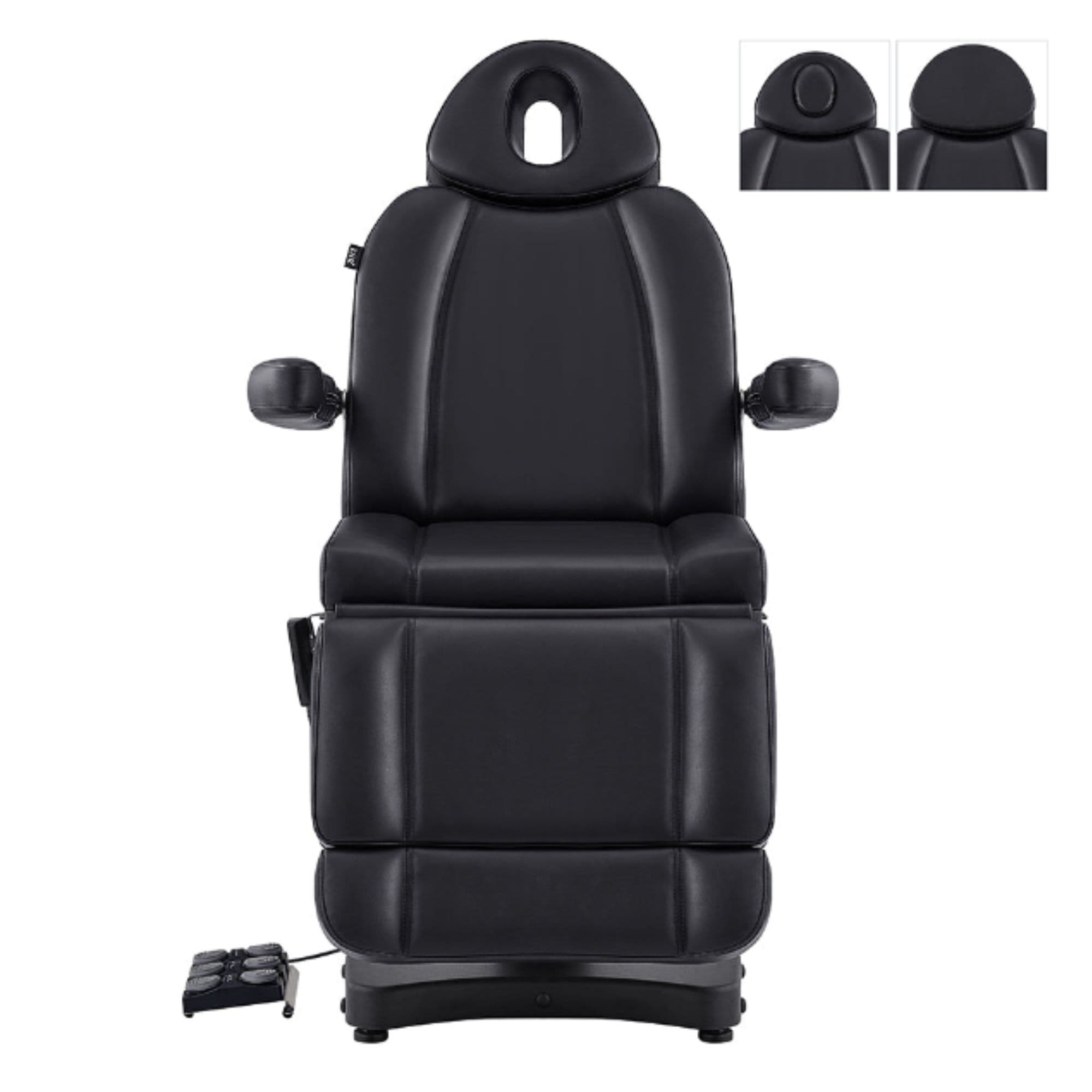 DIR Ink Triple-Motor Spa Treatment Chair Black Variant Front View On White Background