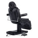 DIR Ink Triple-Motor Spa Treatment Chair Black Variant Rear View With Remote Control On White Background