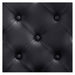 DIR Julius Heavy Duty Barber Chair Close-Up View Of Diamond Tufted Black Upholstery Pattern