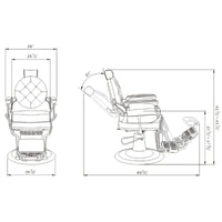 Thumbnail for DIR Julius Heavy Duty Barber Chair Close-Up View Of Diamond Tufted Vintage Green Upholstery Pattern