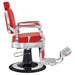 DIR Julius Heavy Duty Barber Chair Red Variant Side View On White Background