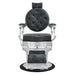 DIR Julius Heavy Duty Barber Chair Vintage Black Variant Front View On White Background