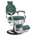 DIR Julius Heavy Duty Barber Chair Vintage Green Variant Front Angled View On White Background