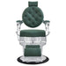 DIR Julius Heavy Duty Barber Chair Vintage Green Variant Front View On White Background