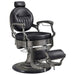 DIR Kaiser Retro Style Vintage Barber Chair Black Variant Front Angled View On White Background