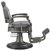 DIR Kaiser Retro Style Vintage Barber Chair Gray Variant Side View On White Background