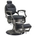 DIR Kaiser Retro Style Vintage Barber Chair Vintage Black Variant Front Angled View On White Background