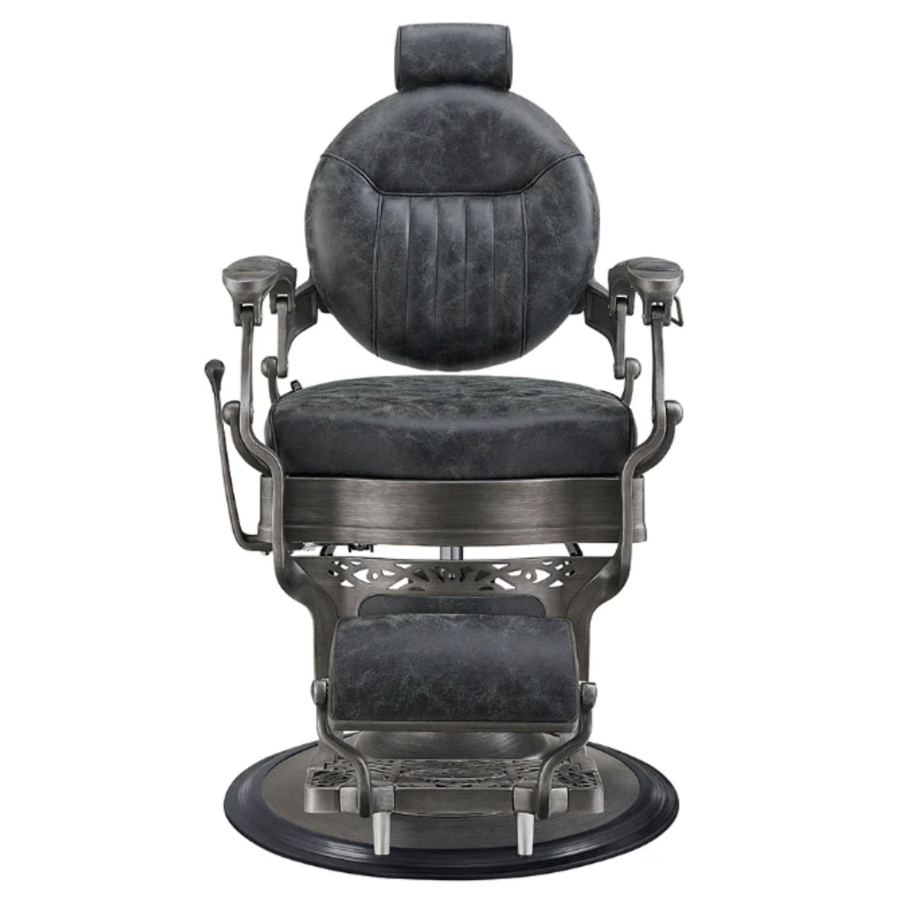 DIR Kaiser Retro Style Vintage Barber Chair Vintage Black Variant Front View On White Background
