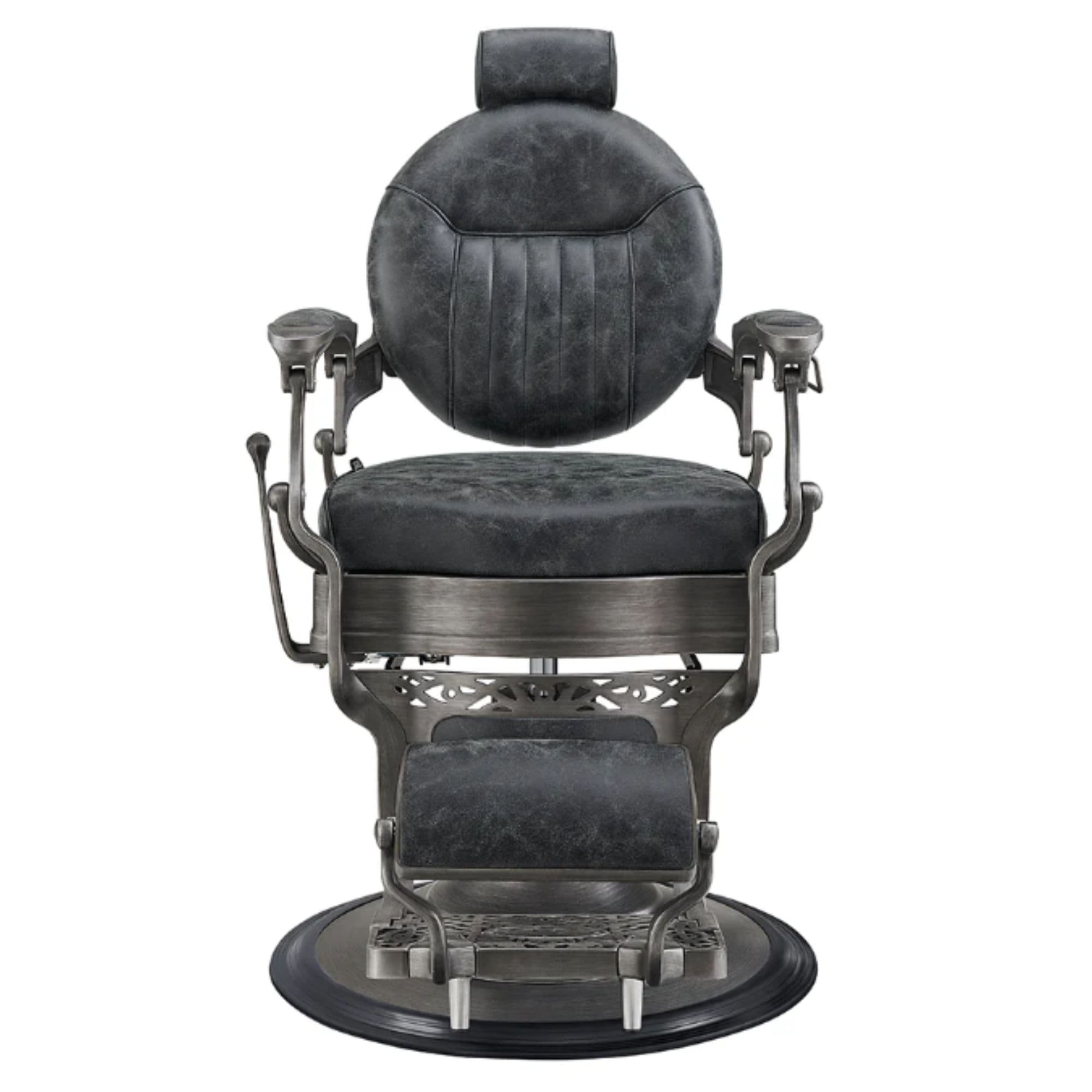 DIR Kaiser Retro Style Vintage Barber Chair Vintage Black Variant Front View On White Background