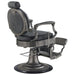 DIR Kaiser Retro Style Vintage Barber Chair Vintage Black Variant Rear Angled View On White Background