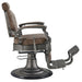 DIR Kaiser Retro Style Vintage Barber Chair Vintage Brown Variant Side View On White Background