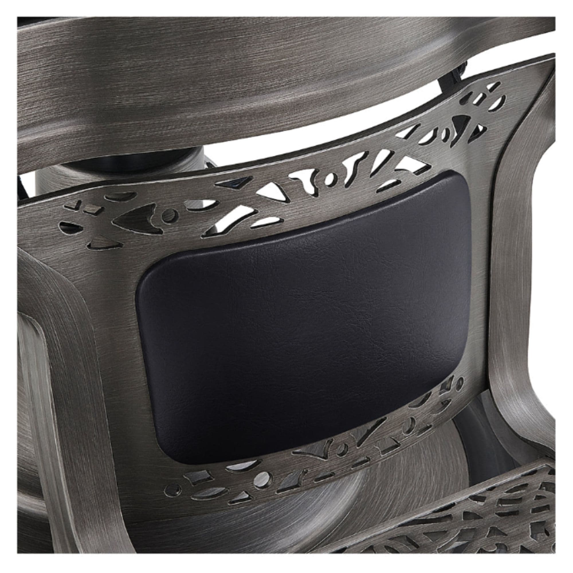 DIR Kaiser Retro Vintage Barbershop Chair Black Variant Close-Up View Of Footrest