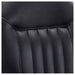 DIR Kaiser Retro Vintage Barbershop Chair Close-Up View Of Back Rest Striped Black Upholstery Pattern
