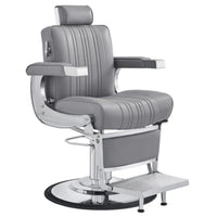 Thumbnail for DIR Kingston Hydraulic Barber Chair Gray Variant Front Angled View On White Background