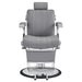 DIR Kingston Hydraulic Barber Chair Gray Variant Front View On White Background