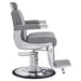 DIR Kingston Hydraulic Barber Chair Gray Variant Side View On White Background