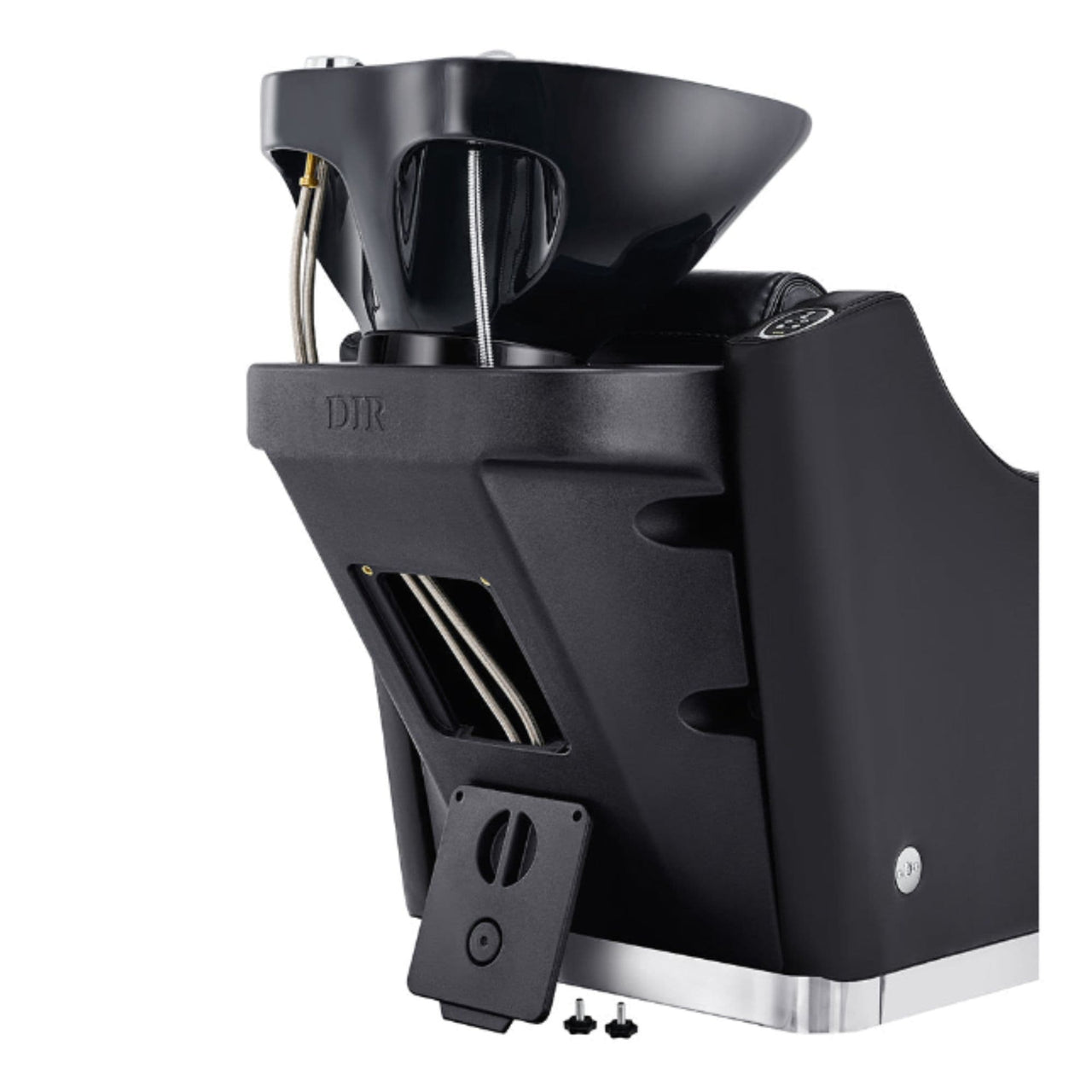 DIR Leona Massage Shampoo Chair Black Back View View Of Black Single Shampoo Wash Station