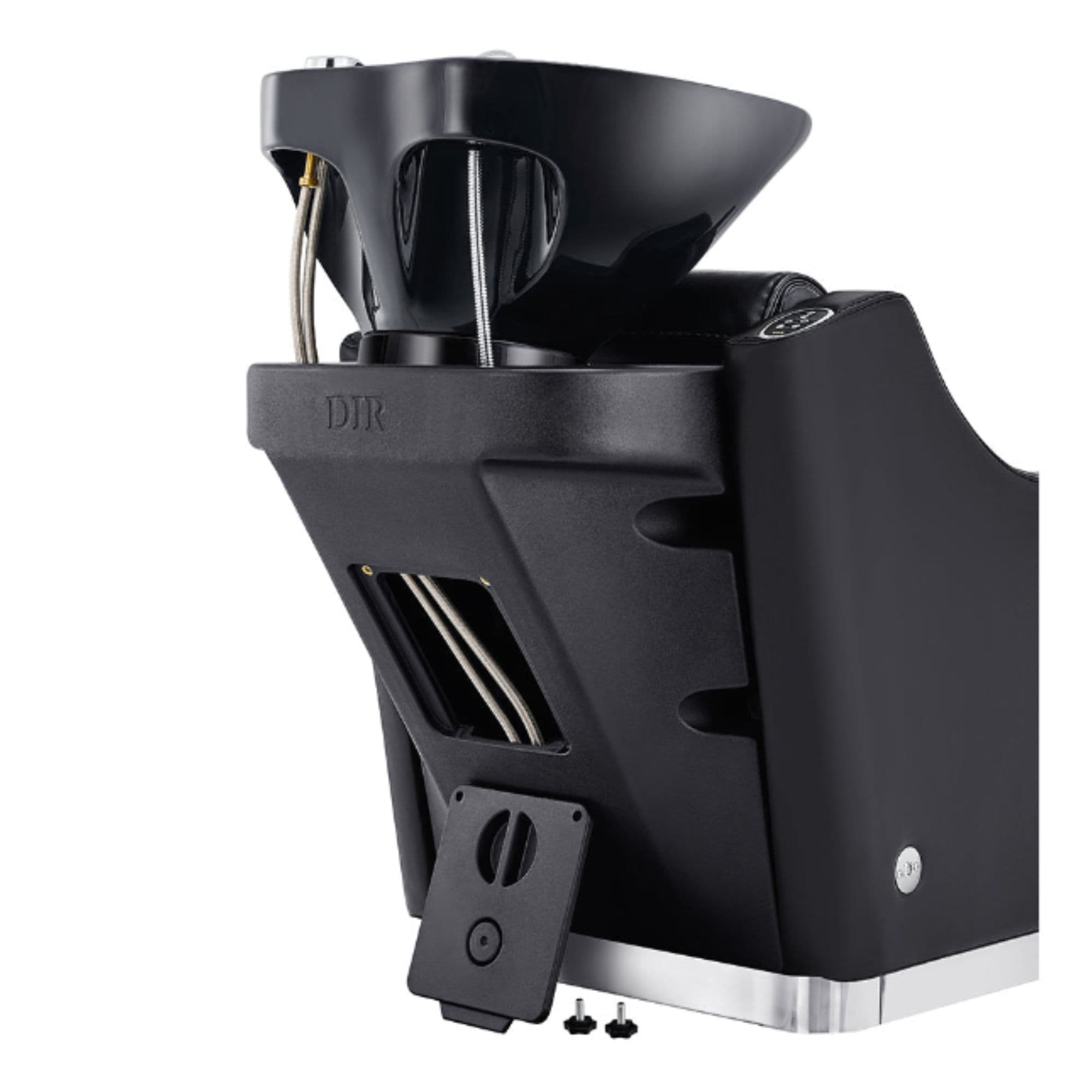 DIR Leona Massage Shampoo Chair Black Back View View Of Black Single Shampoo Wash Station