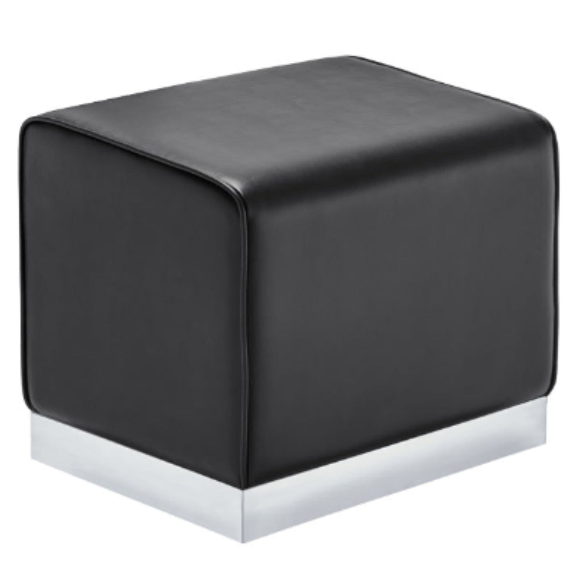DIR Leona Salon Shampoo Chair with Massage Black Square Stool On Clean Background