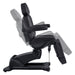 DIR Libra 5-Motor Procedure Chair with Split Legs Black Side View Demonstrating Chair And Stirrup Adjustment Positions On White Background