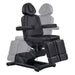 DIR Libra 5-Motors Electric Medical Procedure Chair Black Front View With Swivel Rotation Demonstration On White Background
