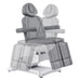 DIR Libra 5-Motors Electric Medical Procedure Chair Gray Front View With Swivel Rotation Demonstration On White Background