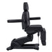 DIR Libra 5-Motors Electric Medical Procedure Chair with Split Legs Black Side View Demonstrating Adjustable Armrest On White Background