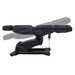 DIR Libra 5-Motors Electric Medical Procedure Chair with Split Legs Black Side View Demonstrating Recline Adjustment Positions On White Background