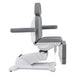 DIR Libra 5-Motors Electric Medical Procedure Chair with Split Legs Gray Side View Demonstrating Adjustable Armrest On White Background