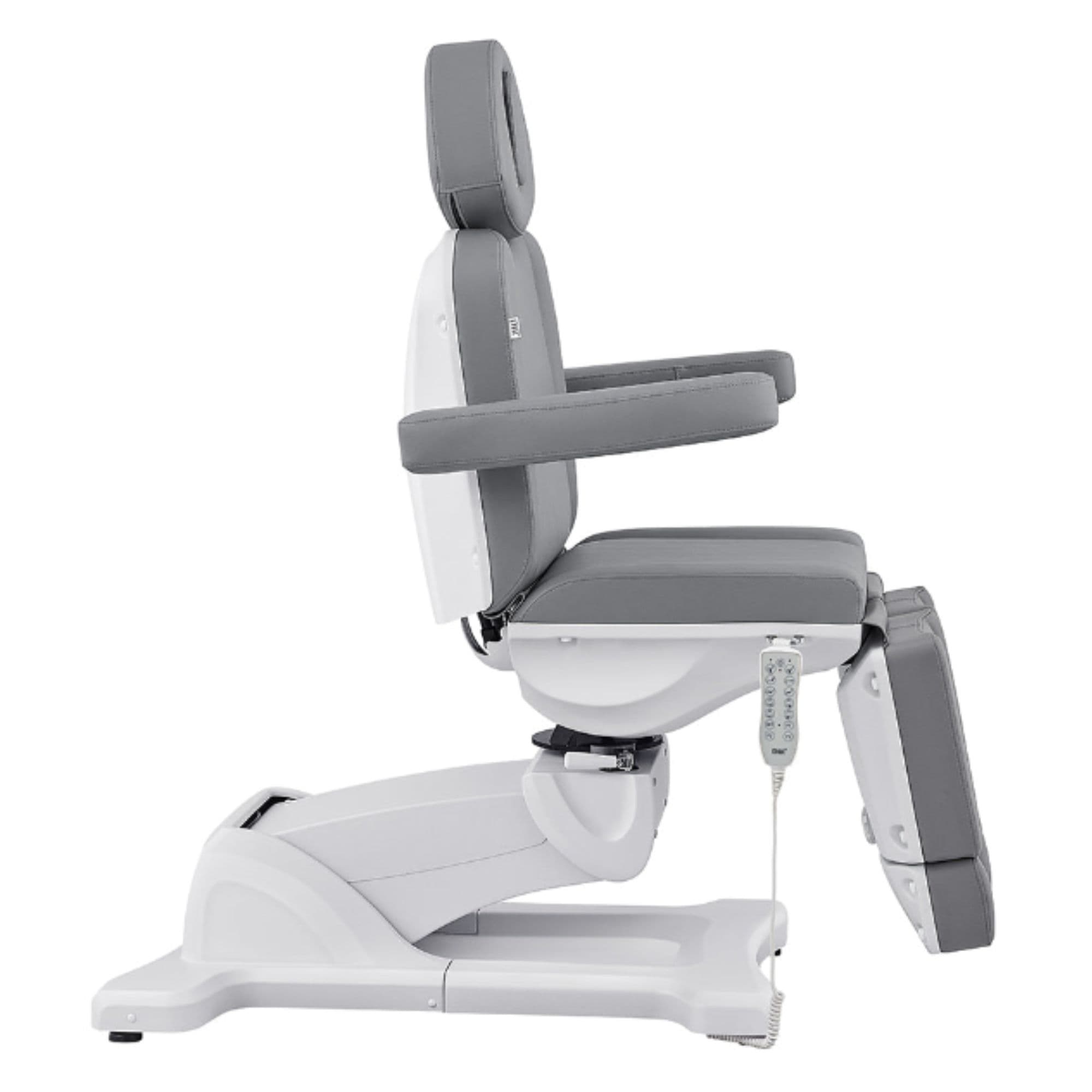 DIR Libra 5-Motors Electric Medical Procedure Chair with Split Legs Gray Side View On White Background