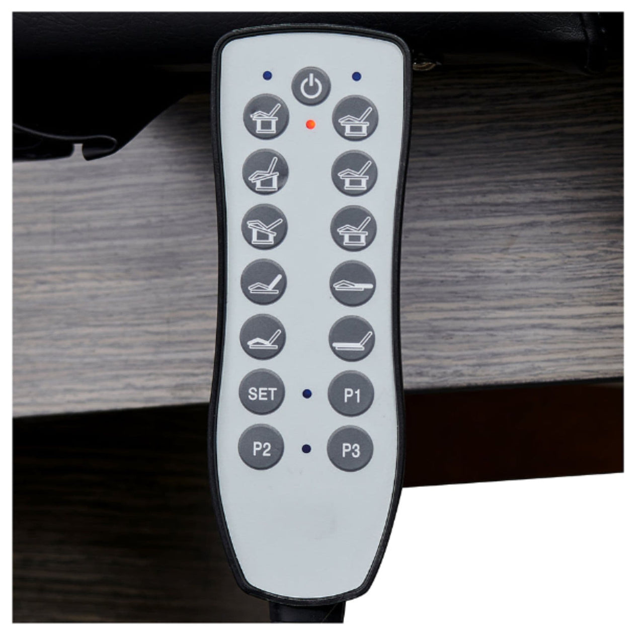DIR Luxi 4-Motor Electric Spa Treatment Table Close-Up View Of Remote Control For Black Color