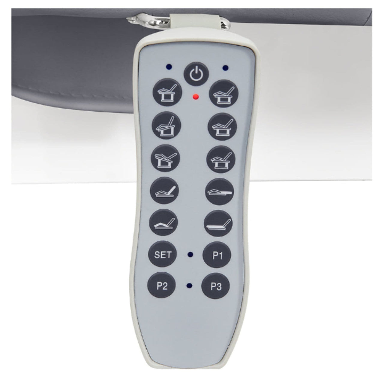DIR Luxi 4-Motors Medical Spa Treatment Bed Close-Up View Of Remote Control For Gray Color