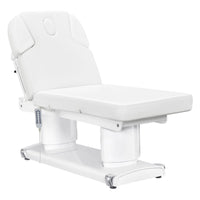 Thumbnail for DIR Luxi 4-Motors Medical Spa Treatment Bed Front Angled View Of White Color With Remote Control On White Background