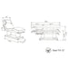 DIR Luxi 4-Motors Medical Spa Treatment Bed Product Dimension Diagram